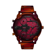 Diesel Mr. Daddy Slim Men's Watch – 54mm Multi-Movement Red Stainless Steel Chronograph (DZ7491)
