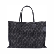 Gucci Pre-Loved Ophidia Shopper Tote – Large GG Denim Tote Bag, Black