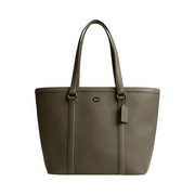Coach Gotham Zip Top Tote – Army Green Polished Pebble Leather Structured Handbag