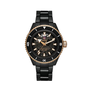 Rado Captain Cook 43mm Men’s Automatic Watch – Matte Black & Rose Gold, High-Tech Ceramic, 300m Water Resistant
