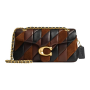Coach Quilted Tabby Shoulder Bag 26 – Maple Shadow Brown Nappa Leather Patchwork with Chain Strap