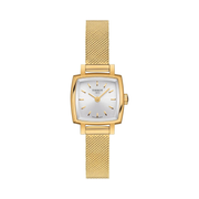Tissot Lovely Square Women’s Quartz Watch – 20 mm Yellow Gold PVD, Stainless Steel Bracelet