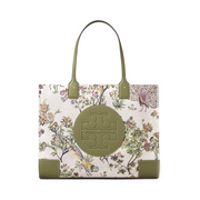 Tory Burch Women's Ella Tote – Canvas & Leather Shoulder Bag