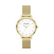 Kate Spade New York Morningside Women’s Gold Mesh Quartz Watch with Scallop Topring (38mm)