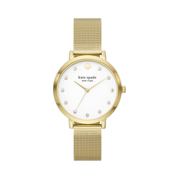 Kate Spade New York Morningside Women’s Gold Mesh Quartz Watch with Scallop Topring (38mm)