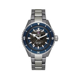 Rado Captain Cook 43mm Men’s Automatic Watch – Blue Dial, High-Tech Ceramic & Titanium, 300m Water Resistant