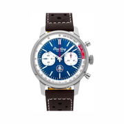 Breitling Shelby Cobra Top Time B01 – 41mm Stainless Steel Chronograph Watch with Brown Leather Strap