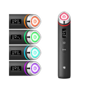 Medicube AGE-R Booster Pro – 6-in-1 Real Glass Glow Beauty Massager for Radiance, Elasticity, and Pore Care | Enhanced Absorption | Korean Skincare Device (Black)