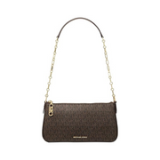 Michael Kors Empire Medium Chain Pouchette – Signature Logo Canvas