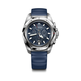 Victorinox I.N.O.X. Chrono 43mm Men’s Watch – Blue Dial & Rubber Strap