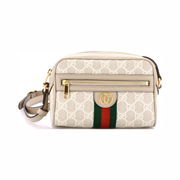 Gucci Pre-Loved Ophidia Shoulder Bag – Mini GG Coated Canvas, Neutral