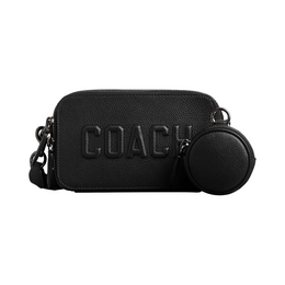 Coach Charter Slim Crossbody Bag – Black | Polished Pebble Leather Compact Crossbody