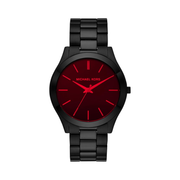 Michael Kors Oversized Slim Runway Men’s Watch | Stainless Steel Quartz Watch with 44mm Case | Black Stainless Steel Bracelet