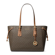 Michael Kors Voyager Medium Tote – Signature Canvas Carryall with Gold-Tone Hardware