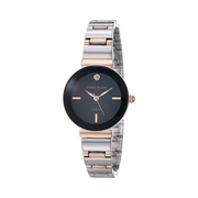 Anne Klein Women’s Genuine Diamond Dial Bracelet Watch – Silver/Rose Gold/Navy Blue