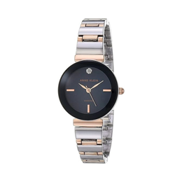 Anne Klein Women’s Genuine Diamond Dial Bracelet Watch – Silver/Rose Gold/Navy Blue