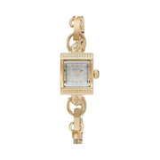 Hamilton American Classic Lady Vintage Quartz Watch – Swiss Made, 15x19mm Yellow PVD Stainless Steel, Mother of Pearl Dial, Yellow Steel Bracelet