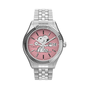 Timex Women’s Peanuts x Waterbury Legacy Watch – Pink Dial