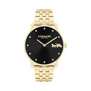 Coach Elliot Women's Gold-Tone Bracelet Watch – Black Dial, 36mm Quartz Timepiece