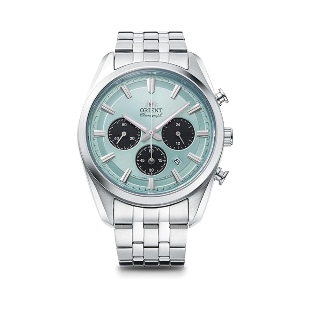 Orient Contemporary Solar Chronograph Men’s Watch – 40mm Blue Dial ...