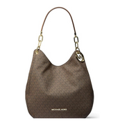 Michael Kors Lillie Large Chain Shoulder Bag – Signature Canvas & Leather Trim