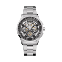 MIDO Multifort Skeleton Chronograph – Swiss Automatic Men’s Watch  Anthracite Skeleton Dial | 43 mm Stainless Steel Case | Swiss Made