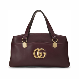Gucci Pre-Loved Arli Shoulder Bag – Burgundy Leather with GG Hardware