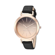 Nine West Women’s Strap Watch NW/2288 – Black Strap with Rose Gold Dial