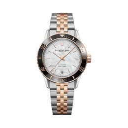 Raymond Weil Freelancer Diver Automatic Women’s Watch 2755-S51-97001 – Mother-of-Pearl Dial, Two-Tone Rose Gold, 36mm