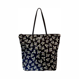 Prada Frankenstein Print Black Nylon Shopping Tote Bag – Model 1BG189