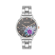 Nine West Women’s Crystal Accented Bracelet Watch – Elegant Grey, Rose Gold & White Options