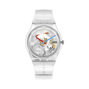 Swatch Clearly Gent Biosourced Unisex Quartz Watch – Transparent
