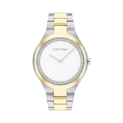 Calvin Klein Ladies’ Timeless Beauty Quartz Watch – 36mm Two-Tone Elegant Fashion Timepiece
