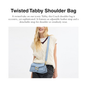 Coach Twisted Tabby Shoulder Bag – Bluebell Glovetanned Leather Crossbody & Shoulder Bag