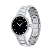 Movado Faceto Men’s Luxury Quartz Watch – Swiss Movement, Stainless Steel, Diamond Accents, 39mm