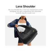 Coach Lana Polished Pebble Leather Shoulder Bag – Black Elegant Handbag