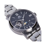 Orient Men’s Classic Semi Skeleton Sun & Moon Watch – Mechanical Automatic, RN-AS0001B, Made in Japan