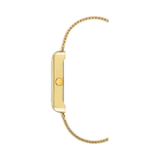 Nine West Women’s Mesh Bracelet Watch – Gold-Tone, Quartz Movement, Champagne Dial