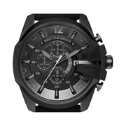 Diesel Mega Chief Men’s Chronograph Watch – 51mm Stainless Steel Case with Silicone, Leather or Steel Band Options