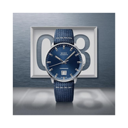 MIDO Commander Big Date Swiss Automatic Men’s Watch – 42mm Stainless Steel, Blue Dial & Textile Strap | 80-Hour Power Reserve