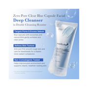 Medicube Zero Pore Clear Blue Capsule Cleanser – Deep Pore & Blackhead Care with AHA, BHA & PHA | Daily Gentle Face Wash for Smoother Skin Texture & Oil Control | Korean Skincare, 120g / 4.23 oz