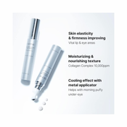 TIRTIR Collagen Lifting Eye Cream with Roller Applicator – Firming & Revitalizing Anti-Aging Treatment for Wrinkles, Fine Lines & Under-Eye Bags | Lifting Moisturizer for Men & Women, 15ml