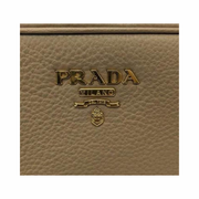 Prada Women's Beige Vitello Phenix Leather Double Zip Crossbody Bag – Luxury Designer Handbag 1BH079
