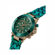 GUESS Green Chronograph Men’s Watch | Stainless Steel Case & Multifunction Dial