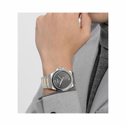 GUESS Two-Tone Analog Watch – Silver and Gold-Tone Case with Crystal Hour Markers and Polished Link Bracelet