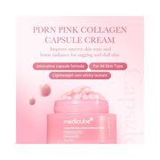 medicube PDRN Pink Collagen Capsule Cream – Lightweight Moisturizer for Glass Glow Skin (1.94 oz)