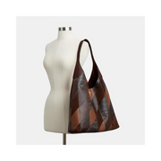 Coach Brooklyn Shoulder Bag 39 – B4/Maple Multi Genuine Leather, Suede & Snakeskin Design