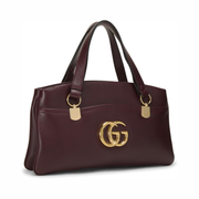 Gucci Pre-Loved Arli Shoulder Bag – Burgundy Leather with GG Hardware