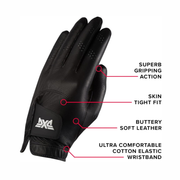 PXG Men’s Players Golf Glove – Right-Handed Golfer (Worn on Left Hand) – 100% Cabretta Leather – Premium Tour Performance Grip – Black (X-Large)