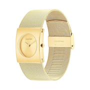 Calvin Klein CK Pulse Women’s Quartz Watch – 26mm Gold-Plated Mesh Minimalist Timepiece